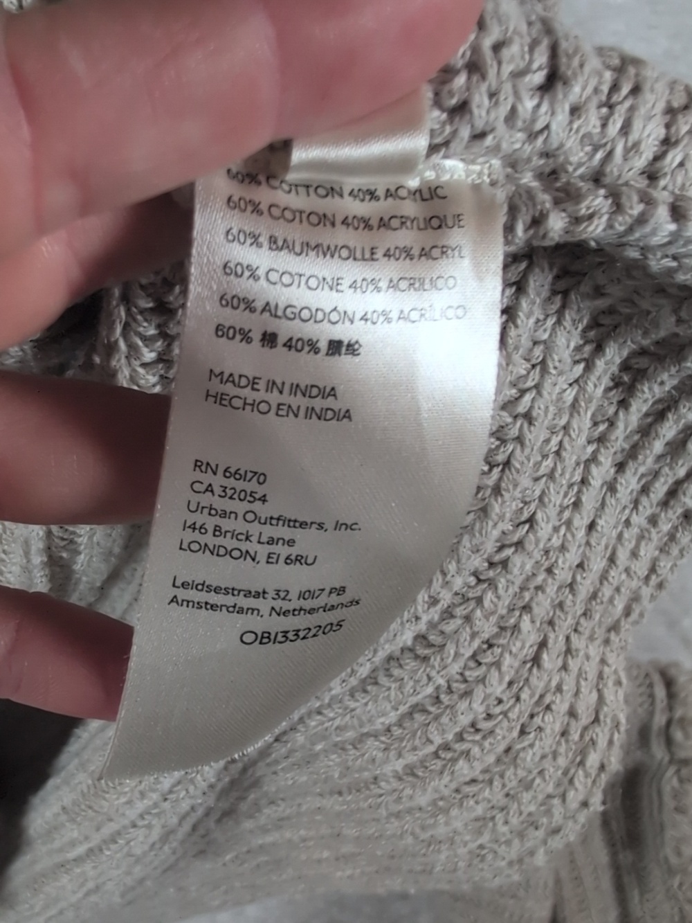 Free People Ivory Ribbed V-Neck Sweater - Picture 7 of 7